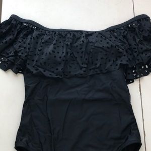 CupShe one piece strapless bathing suite